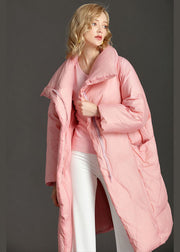 New Pink PeterPan Collar Pockets zippered Winter Duck Down Coat
