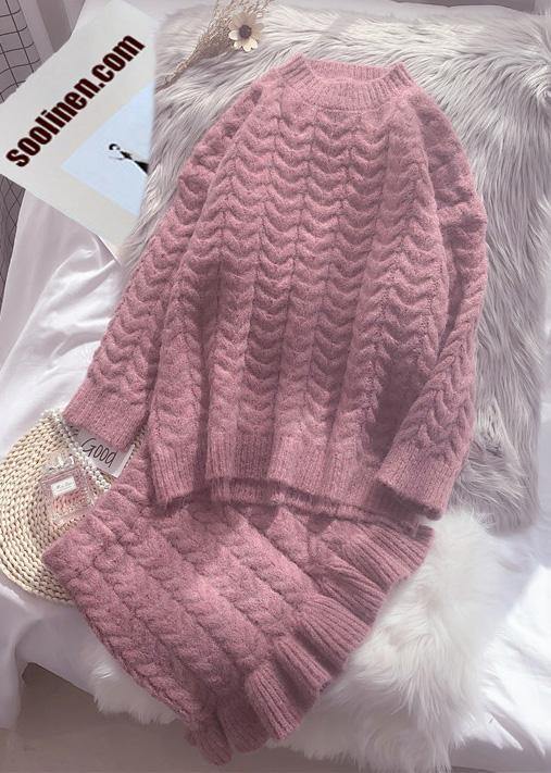 New autumn and winter retro mahogany Khaki sweater women&