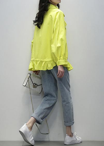 Organic Notched double breast  crane coats white oversized outwear - SooLinen