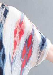 Organic o neck shirts women Inspiration striped top - SooLinen