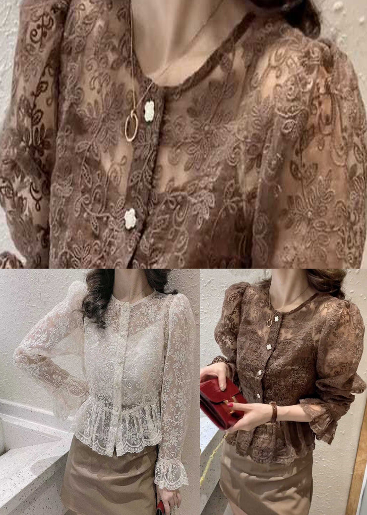 Plus Size White O-Neck Button Coat Spaghetti Strap Top Two Pieces Set Flare Sleeve