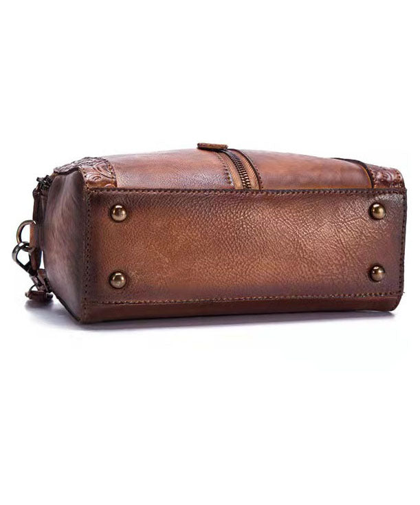 Einfache gelbe Rub Farbe Paitings Leder Tote Handtasche