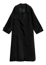 Simple green Fine tunics for women Wardrobes Notched tie waist fall coats - SooLinen