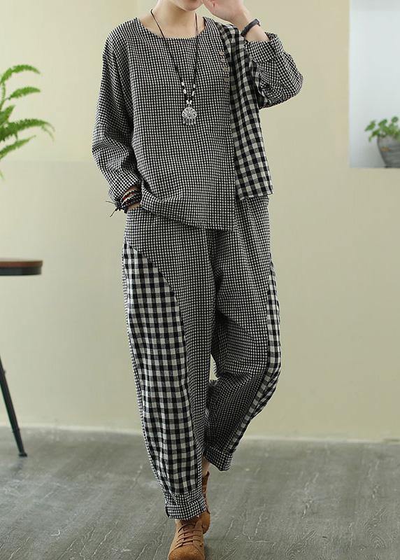 Spring 2021 art Retro Plaid women&