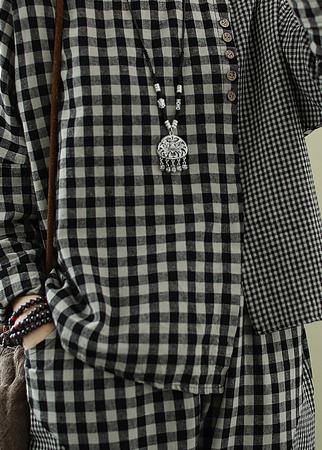 Spring 2021 art Retro Plaid women&