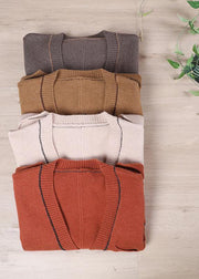 Spring New Coffee Women's Korean Large Multi Pocket Knitted Vest - SooLinen