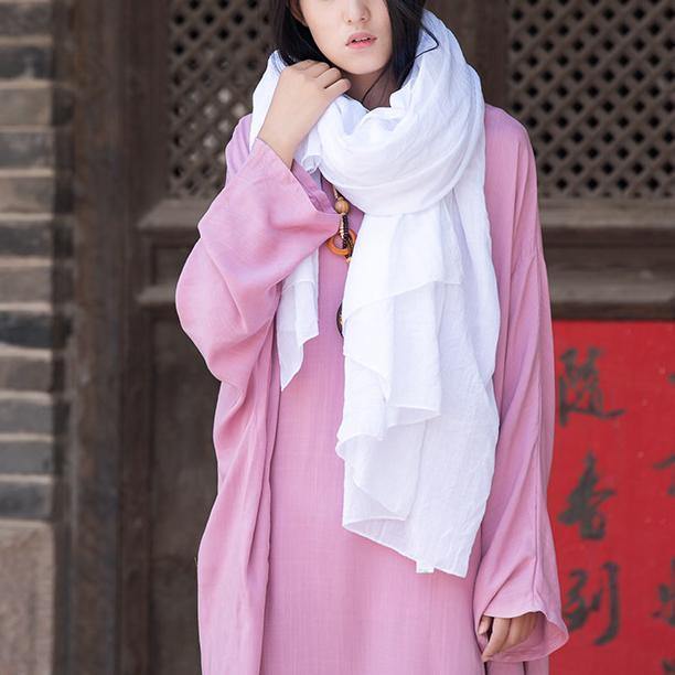 Style Organic Simple Pure Color Cotton Linen Scarf - SooLinen