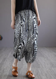 Style Print Retro High Waist Summer Harem Pants - SooLinen