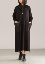 Style cotton Tunics 2025 Cotton Large Pocket A-line Women Fashion Dress