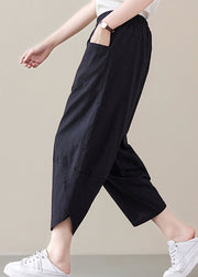 2025 Black elastic waist Casual Pants Spring