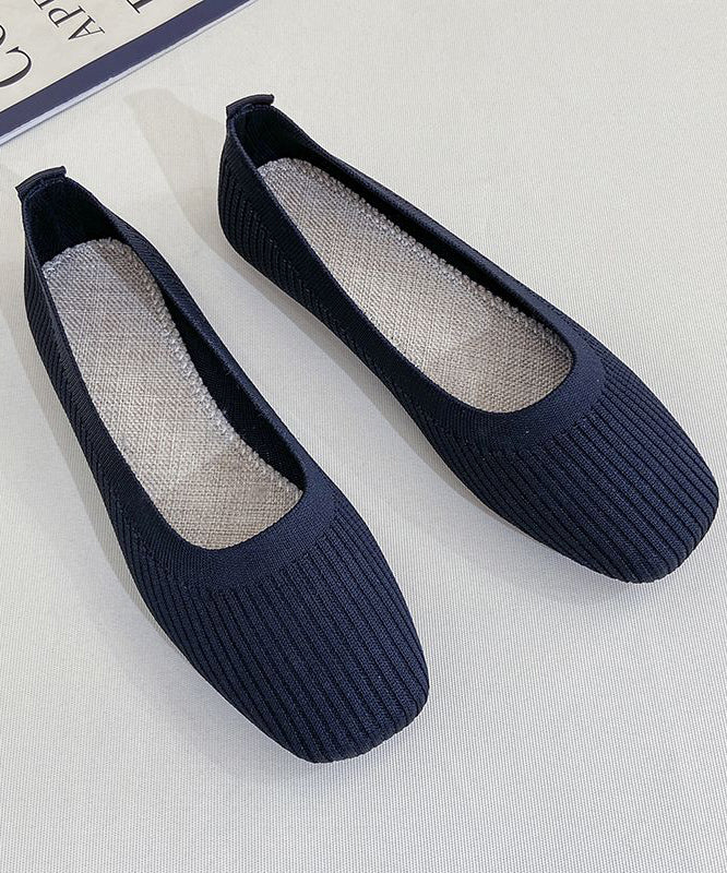 2025 Yellow Knit Cotton Fabric Flat Feet Shoes For Women