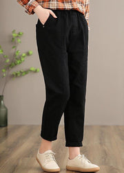 Unique Beige Pant Plus Size Clothing Spring Elastic Waist Fashion Ideas Pants - SooLinen