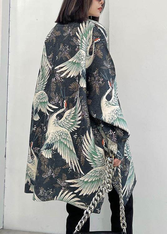 Unique O Neck Spring Blouses For Women Tutorials Crane Design Tops - SooLinen