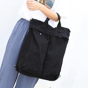 Unique Robes Boho black Canvas Square Backpack - SooLinen
