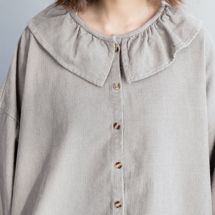 Unique cotton clothes For Women 2025 Ruffled Ideas black short blouses spring