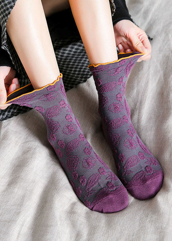 Phalaenopsis Jacquard Mid-calf Socks main image 0