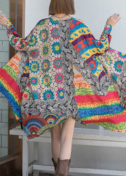 Vogue V-Ausschnitt, asymmetrischer Print, geknöpfte Strickjacke mit langen Ärmeln
