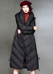 Warm khaki down coat winter plus size clothing hooded womens parka drawstring Warm overcoat - SooLinen