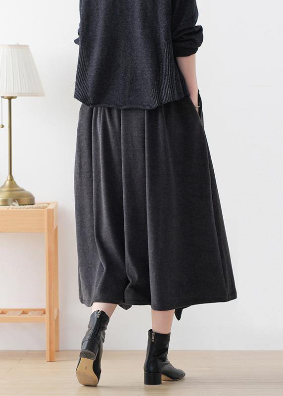 Winter new irregular knitted pants loose large women&