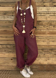 Damen Casual Straps Einfarbiger Overall Overall mit Hintertasche