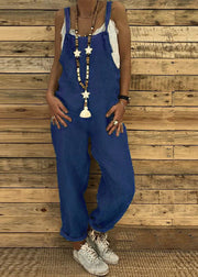 Damen Casual Straps Einfarbiger Overall Overall mit Hintertasche