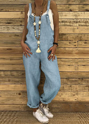 Damen Casual Straps Einfarbiger Overall Overall mit Hintertasche