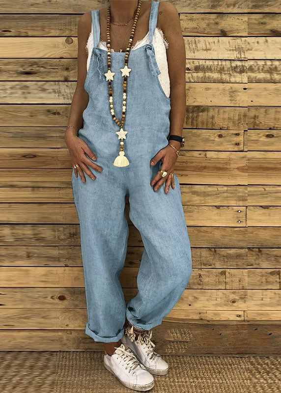 Damen Casual Straps Einfarbiger Overall Overall mit Hintertasche