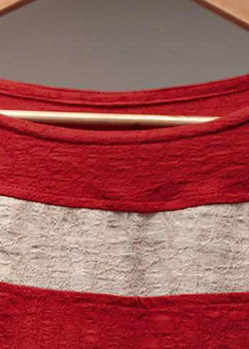 Damen Frühling Kontrastfarbe Jacquard Streifen Maxikleid