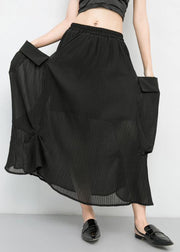 Women chiffon clothes For Women Omychic Spring Solid Color Lanon Fashion Skirt - SooLinen