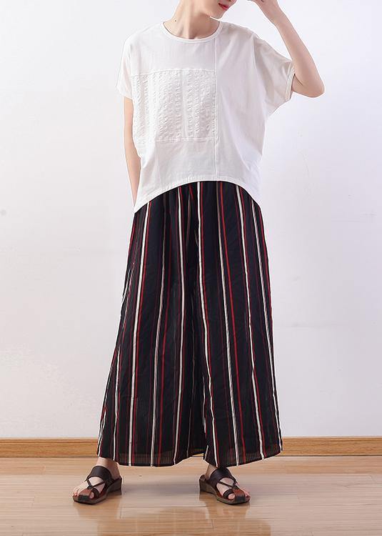 Women o neck Batwing Sleeve cotton clothes For Women Cotton white tops - SooLinen