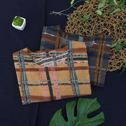 Women o neck linen summer top silhouette Fashion Ideas khaki plaid tops - SooLinen