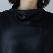 Women patchwork Cotton tunics for women Korea design black Plus Size Dresses
