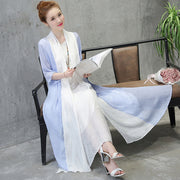 baggy light blue linen dresses plus size clothing Half sleeve cotton dress fine o neck linen clothing dress