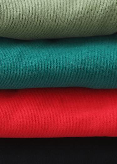 black cotton clothes two pockets Plus Size Clothing patchwork high neck shirts - SooLinen