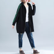 boutique schwarze baumwolloberteile plussize baumwollkleidung stickerei baumwollt-shirt dick