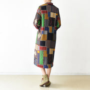 boutique multi color patchwork coat plus size o neck cardigans boutique batwing sleeve long jackets