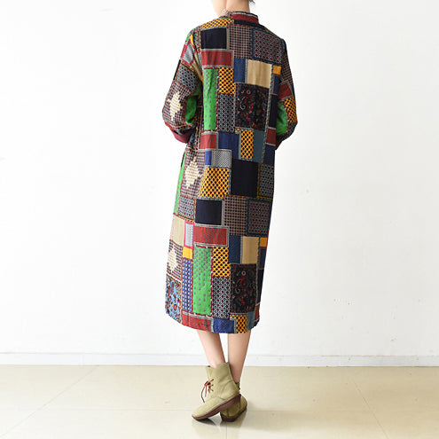 boutique multi color patchwork coat plus size o neck cardigans boutique batwing sleeve long jackets