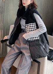 DIY weiße lose Taschen mit Reißverschluss Winter ärmellose Pufferweste