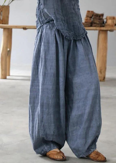 diy linen clothes For Women Korea Pure Color Retro Soft Comfortable Loose Bloomers - SooLinen