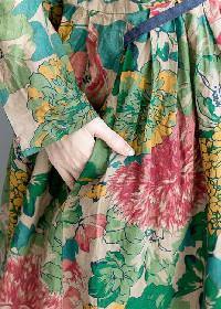 2021 fashion floral long cotton dresses plus size clothing maxi dresses - SooLinen