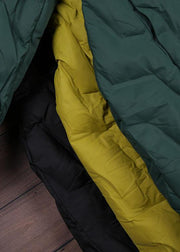 green down coat winter oversize hooded winter jacket asymmetric Warm winter outwear - SooLinen