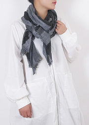 new 2019 black casual patchwork color scarf Imitation cashmere wild shawl - SooLinen
