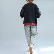 new autumn winter black patchwork cotton short coat plus size fashion outwear