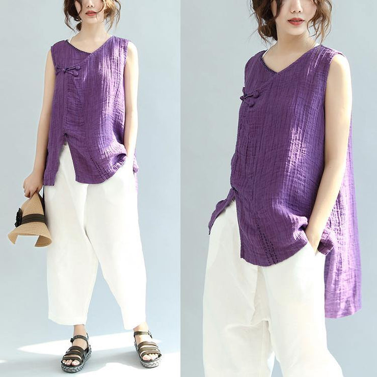 White casual pants loose outfits women - SooLinen