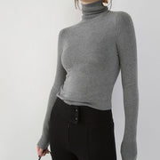 vintage gray winter sweater Loose fitting high neck vintage  knitted sweaters