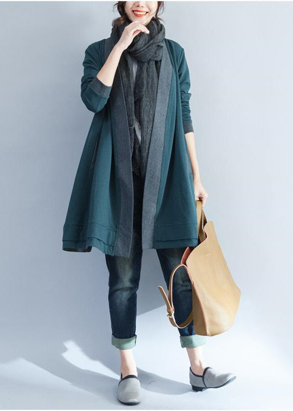 warme blaue strickjacke plus size kleidung langarm tops