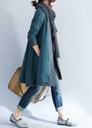 warme blaue strickjacke plus size kleidung langarm tops