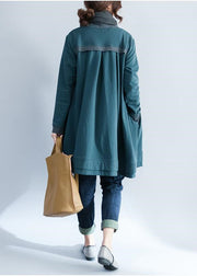 warme blaue strickjacke plus size kleidung langarm tops