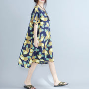 Women Blueprints Pure Chiffon Dresses Oversized Holiday Dresses 2025 O Neck Big Pockets Chiffon Dresses