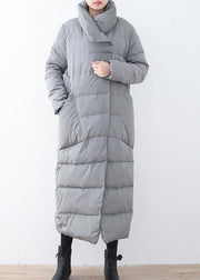 women silver down jacket woman casual v neck winter jacket thick warm fine overcoat - SooLinen